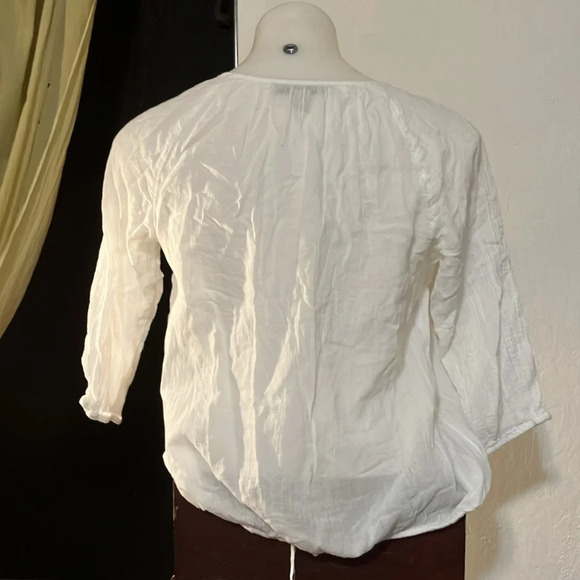 🌈 Nine West Vintage America 100% cotton top drawstring waist size Small - Picture 5 of 8